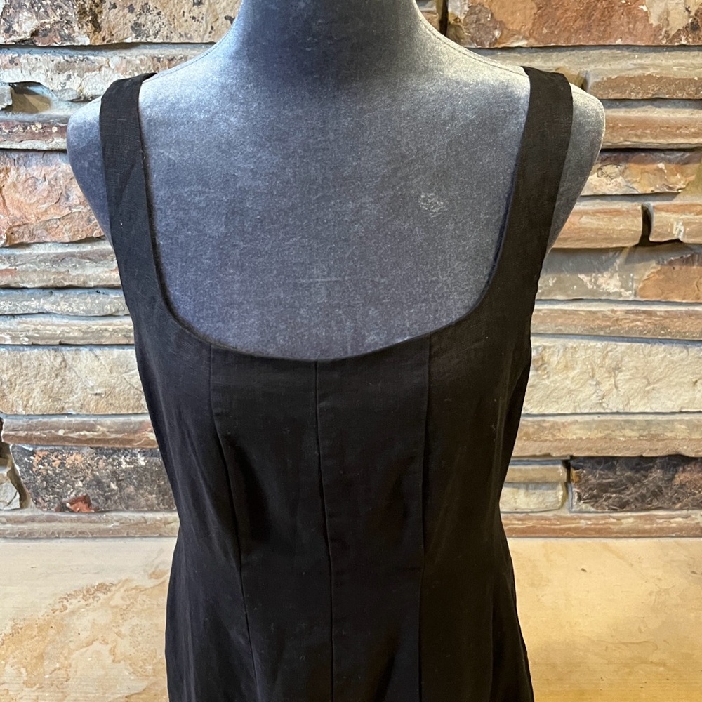 Jenni Kayne Kinney 100% Linen Black Midi Dress - Picture 2 of 10